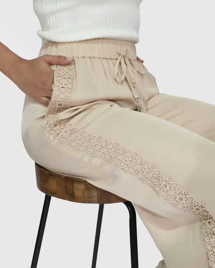 Pants and Skirts Women Belle and Bloom Everywhere All At Once Wide Leg Pant 8211 Latte