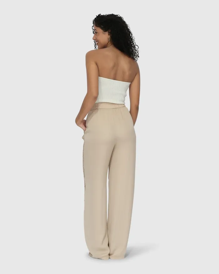 Pants and Skirts Women Belle and Bloom Everywhere All At Once Wide Leg Pant 8211 Latte