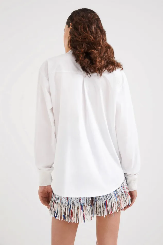 Patchwork And Fringe Shirt Women Desigual Tops and Shirts