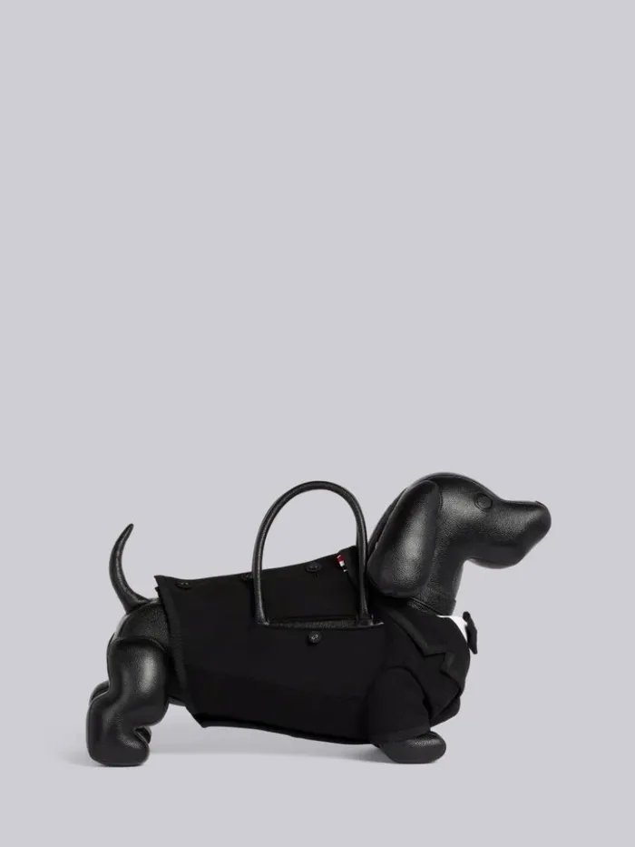Pebble Grain Leather Tuxedo Hector Bag Black WomenMen Thom Browne Handbags and Totes