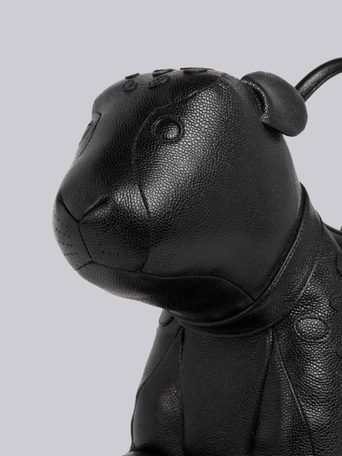 Pebbled Calfskin Cheetah Bag Black Men Thom Browne Handbags and Totes