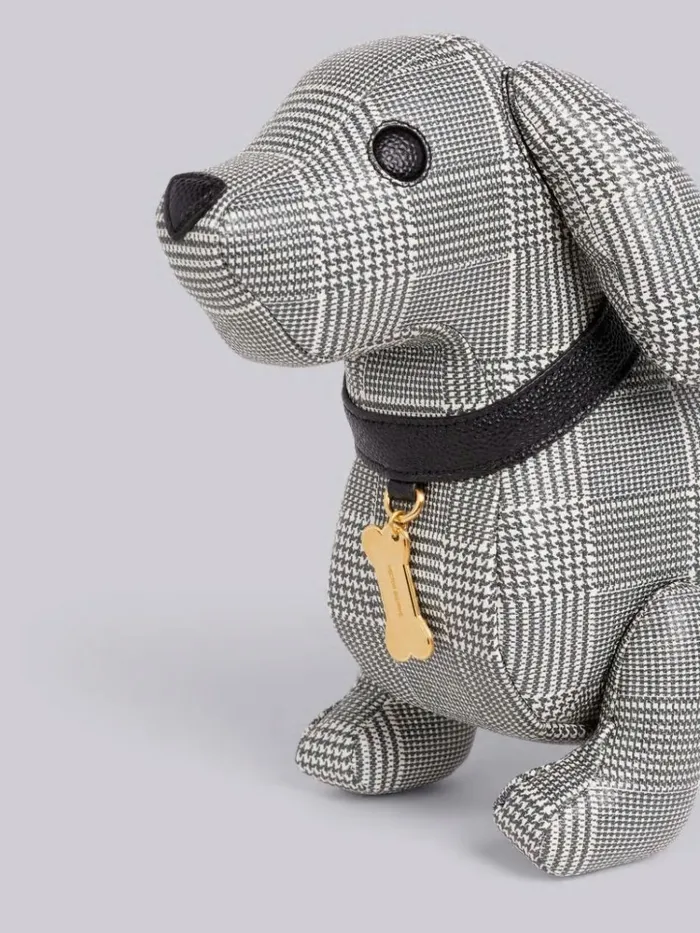 Pebbled Calfskin Prince Of Wales Mini Hector Bag Black And White Women Thom Browne Crossbody Bags Pebbled Calfskin Prince Of Wales Mini Hector Bag Black And White Women Thom Browne Crossbody Bags