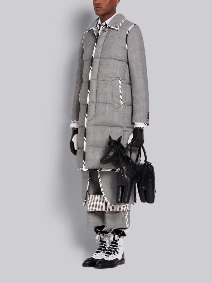 Pebbled Calfskin Zebra Bag Black Men Thom Browne Handbags and Totes
