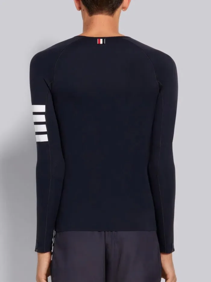 Piecedyed Interlock 4bar Compression Tee Navy Men Thom Browne Sweats