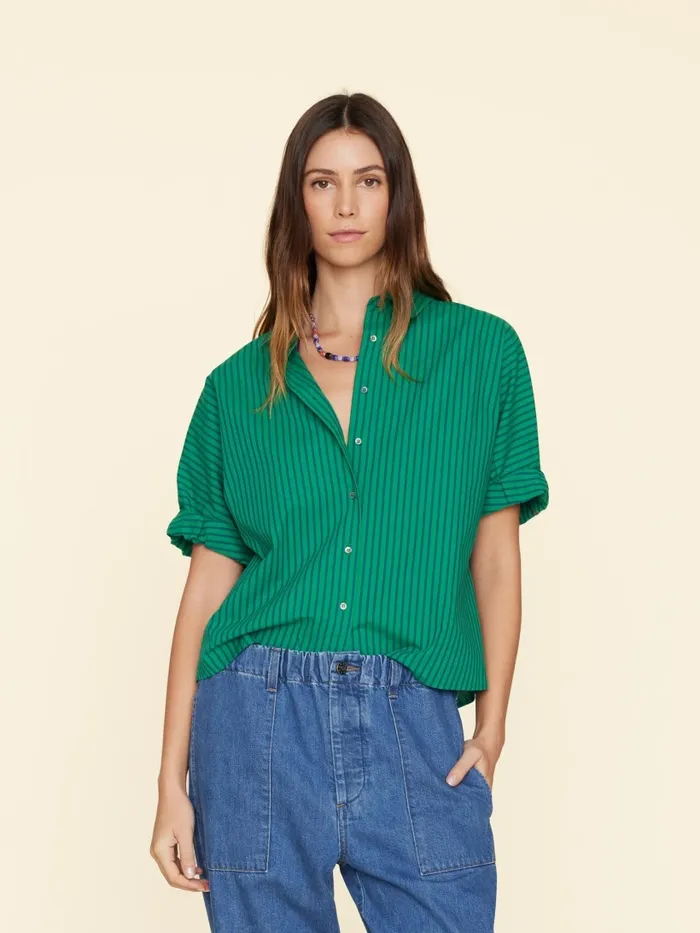Pine Blue Teddy Shirt Women Shirts XRENA Pine Blue Teddy Shirt Women Shirts XRENA
