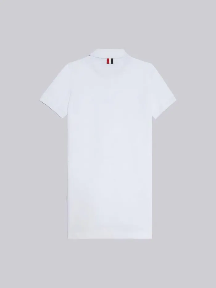 Pique Shortsleeved Polo Dress White Girls Thom Browne Sweats And Tshirt