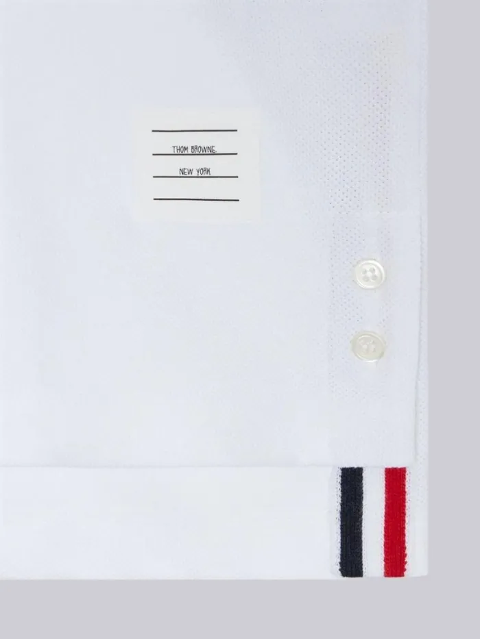 Pique Shortsleeved Polo Dress White Girls Thom Browne Sweats And Tshirt