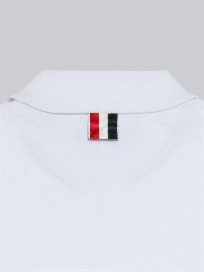 Pique Shortsleeved Polo Dress White Girls Thom Browne Sweats And Tshirt