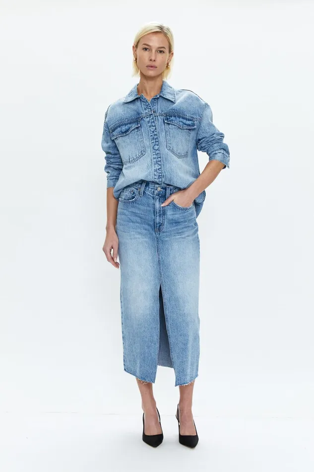 Pistola Denim Denim Women Alice Midi Skirt 8211 Skylark
