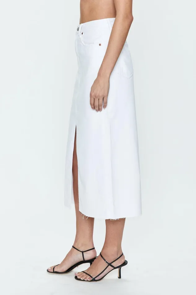 Pistola Denim Denim Women Alice Midi Skirt 8211 White
