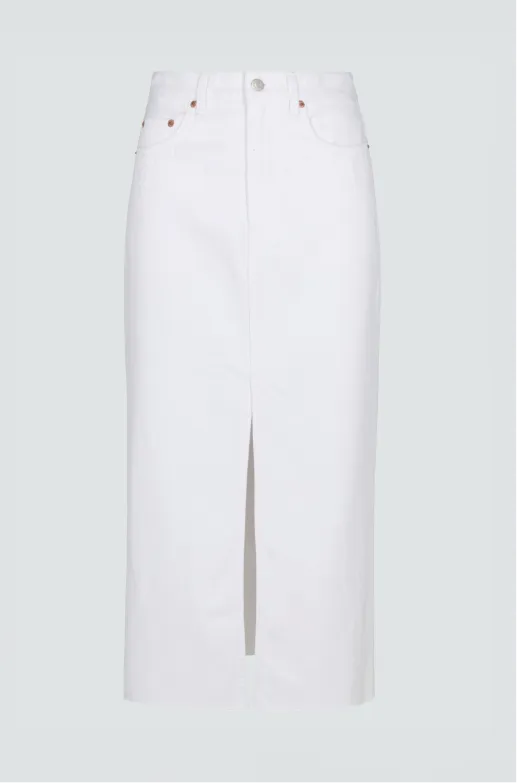 Pistola Denim Denim Women Alice Midi Skirt 8211 White