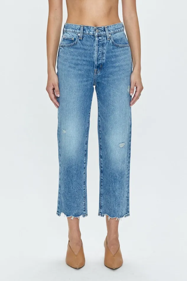 Pistola Denim Denim Women Cassie Crop Super High Rise Straight Crop Jean 8211 Fair Side Vintage