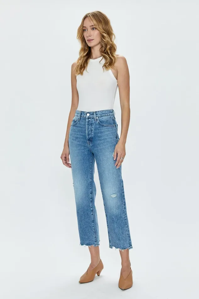 Pistola Denim Denim Women Cassie Crop Super High Rise Straight Crop Jean 8211 Fair Side Vintage