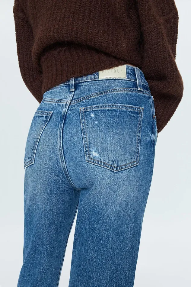 Pistola Denim Denim Women Cassie Super High Rise Straight Jean 8211 Central Vintage