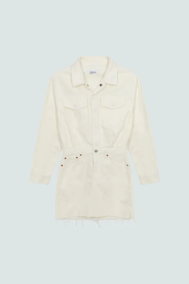 Pistola Denim Denim Women Nina Mini Dress 8211 Eggshell
