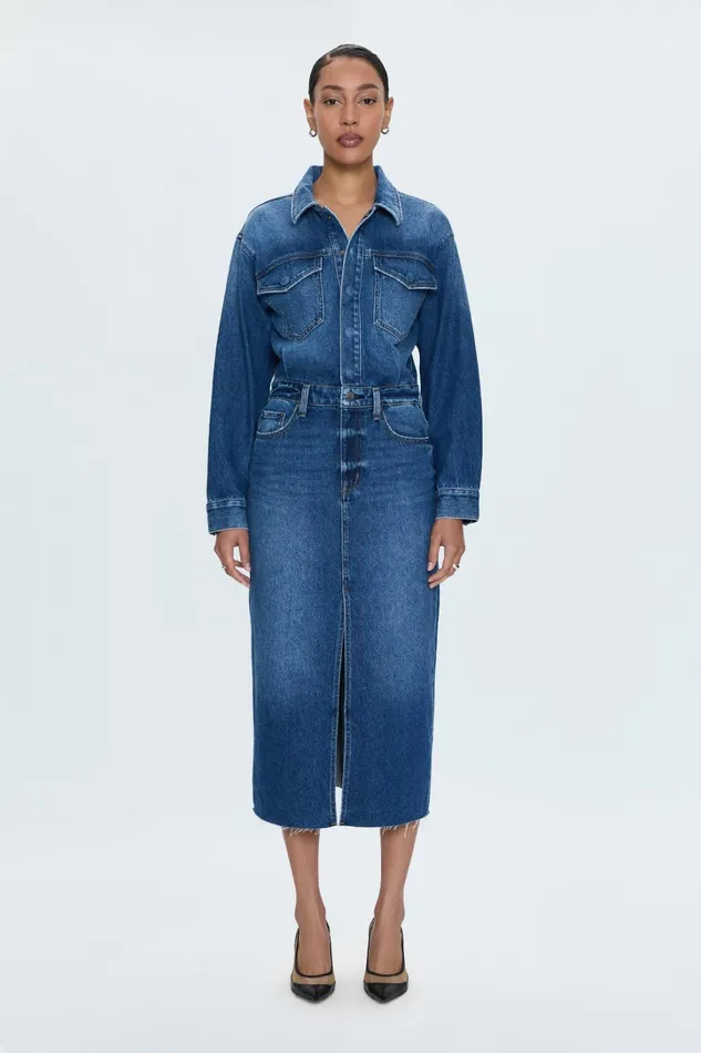 Pistola Denim Dresses Women Amira Midi Dress 8211 Social