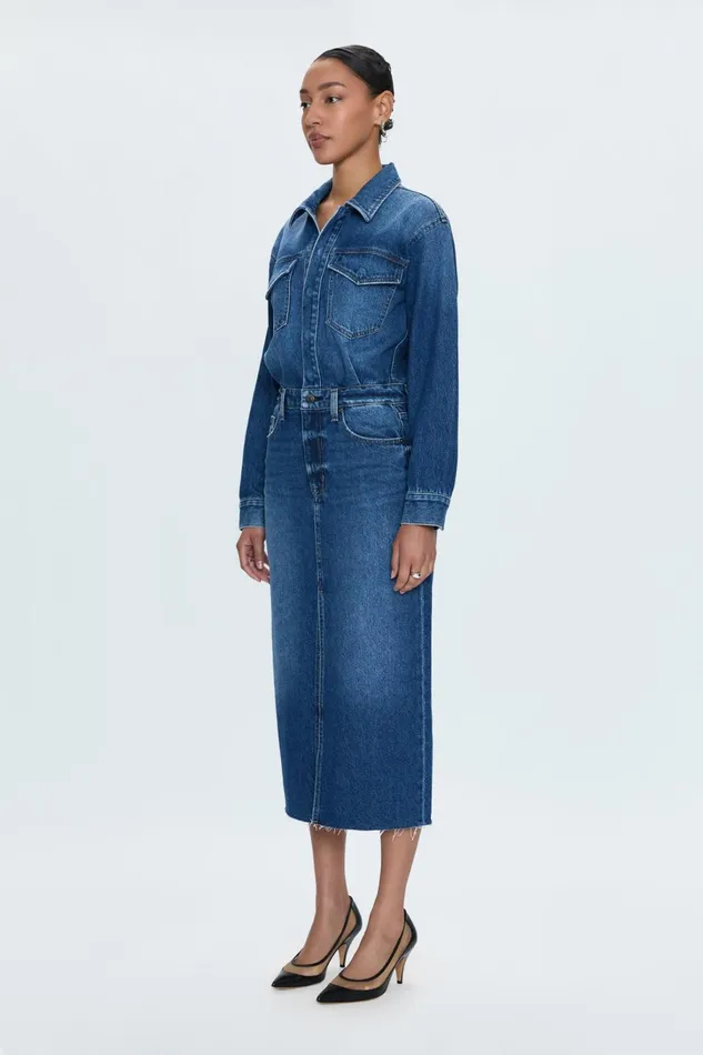 Pistola Denim Dresses Women Amira Midi Dress 8211 Social