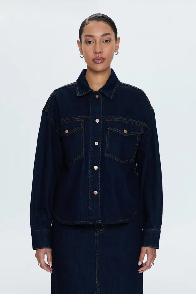 Pistola Denim Jackets and Outerwear Women Mandy Denim Shacket 8211 Countdown