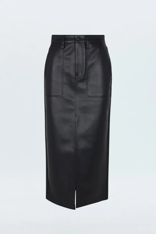 Pistola Denim Skirts Women Alice Midi Skirt 8211 Slate Black