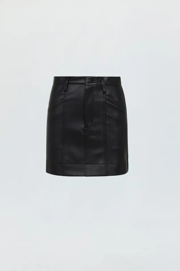 Pistola Denim Skirts Women Tera High Rise Mini Skirt 8211 Slate Black