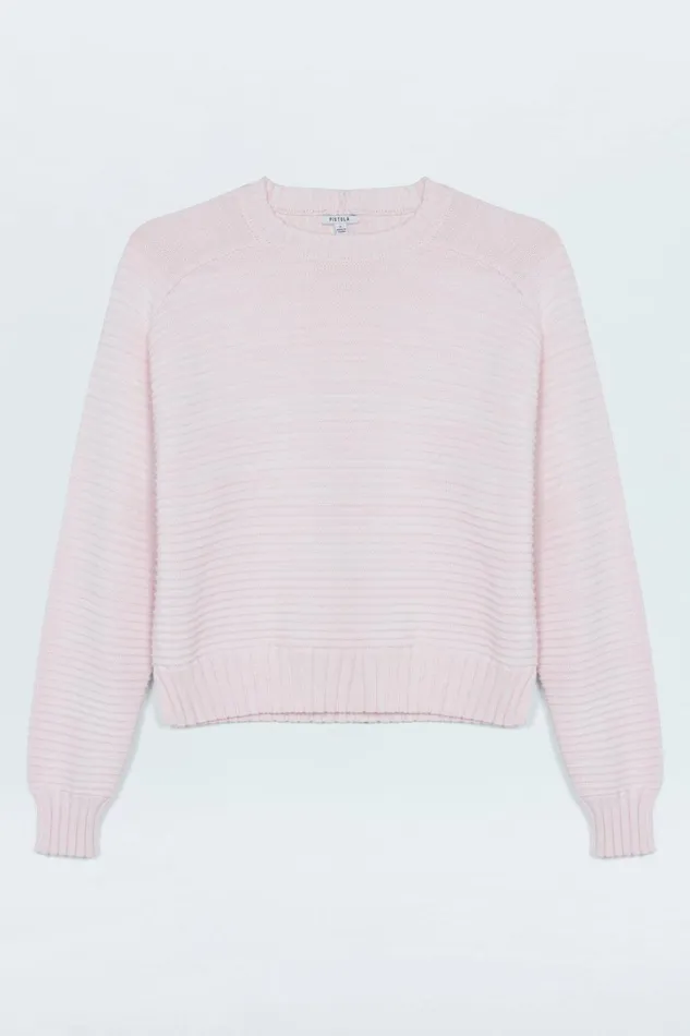 Pistola Denim Sweaters and Knits Women Adina Everyday Sweater 8211 Barely Pink Marl