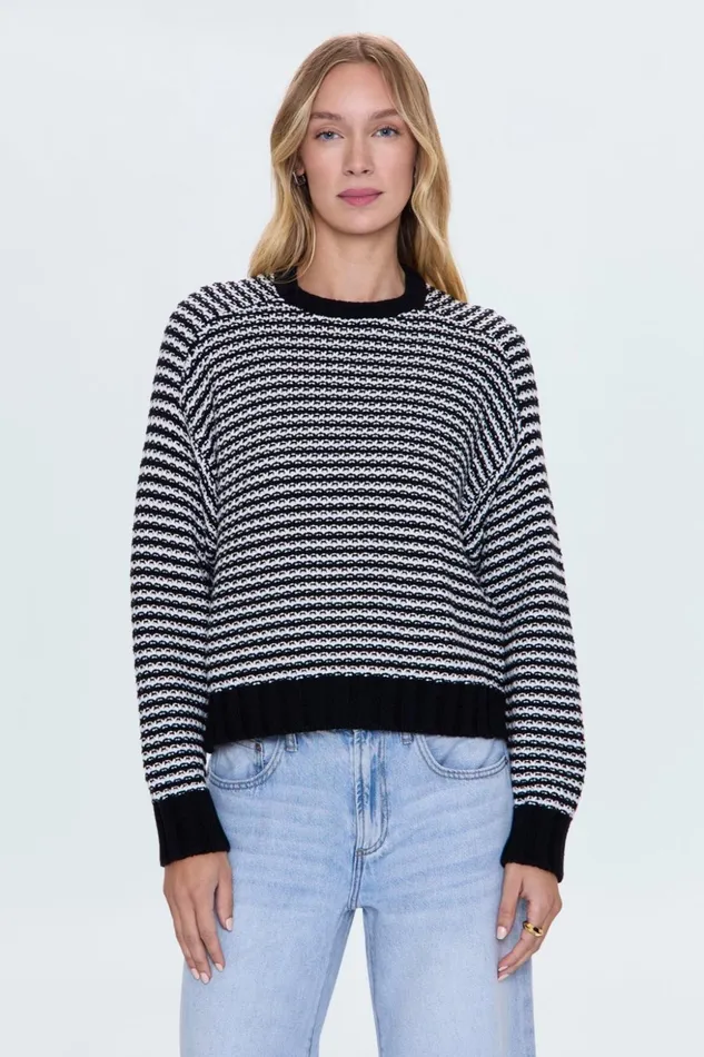 Pistola Denim Sweaters and Knits Women Adina Sweater 8211 Midnight Stripe