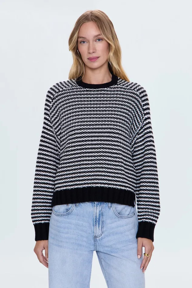 Pistola Denim Sweaters and Knits Women Adina Sweater 8211 Midnight Stripe