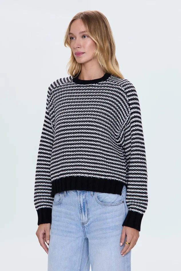 Pistola Denim Sweaters and Knits Women Adina Sweater 8211 Midnight Stripe