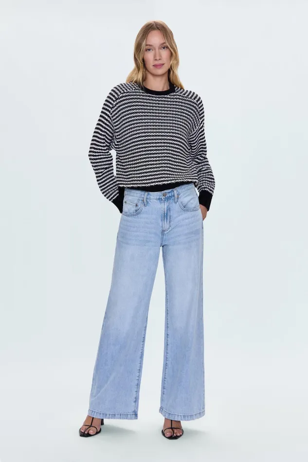 Pistola Denim Sweaters and Knits Women Adina Sweater 8211 Midnight Stripe