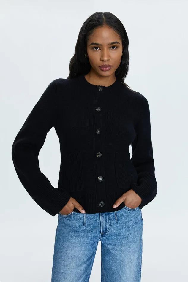 Pistola Denim Sweaters and Knits Women Dani Cardigan 8211 Noir