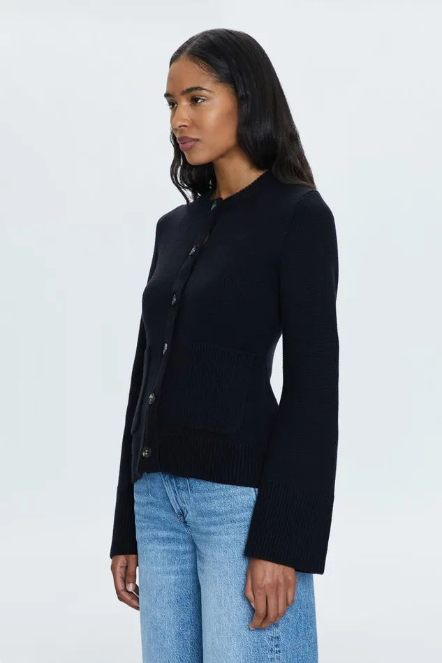 Pistola Denim Sweaters and Knits Women Dani Cardigan 8211 Noir