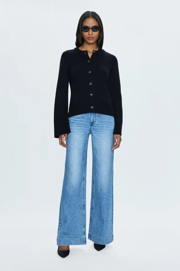 Pistola Denim Sweaters and Knits Women Dani Cardigan 8211 Noir