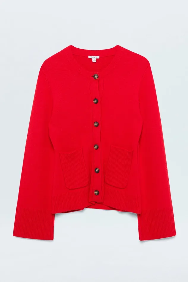 Pistola Denim Sweaters and Knits Women Dani Cardigan 8211 Rouge