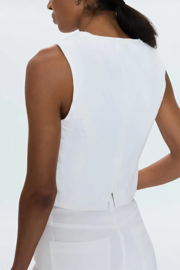 Pistola Denim Tops Women Vero Denim Vest 8211 White