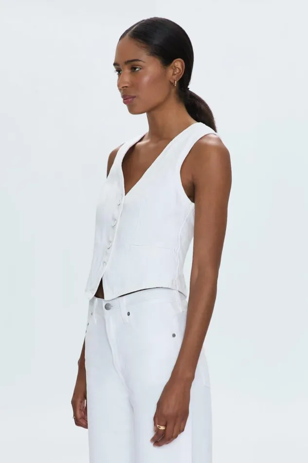 Pistola Denim Tops Women Vero Denim Vest 8211 White