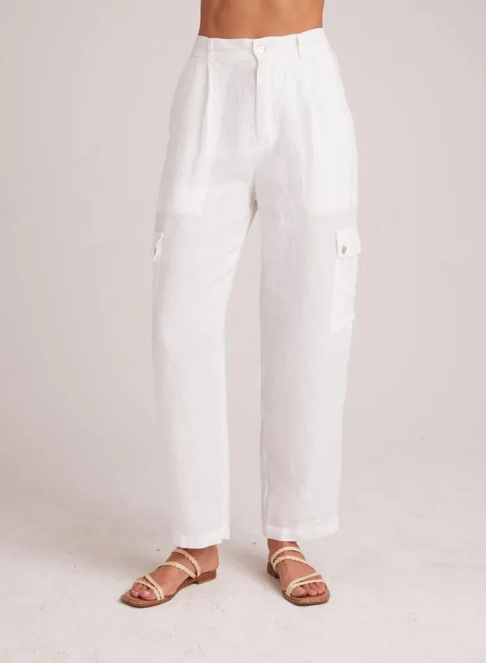 Pleated Linen Cargo Trousers 8211 White Women Bella Dahl Pants Pleated Linen Cargo Trousers 8211 White Women Bella Dahl Pants