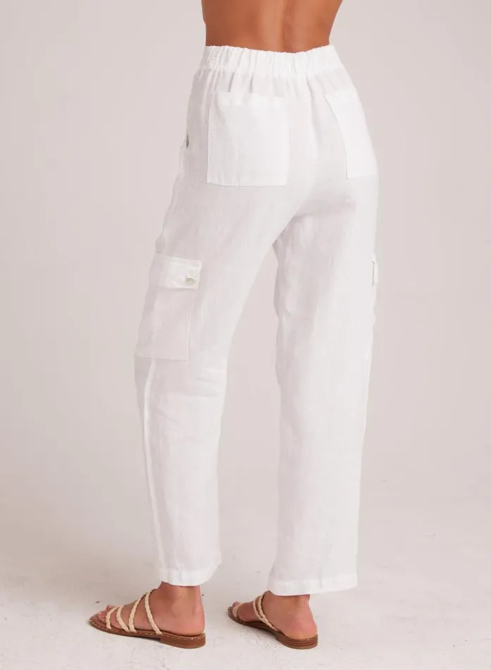 Pleated Linen Cargo Trousers 8211 White Women Bella Dahl Pants Pleated Linen Cargo Trousers 8211 White Women Bella Dahl Pants