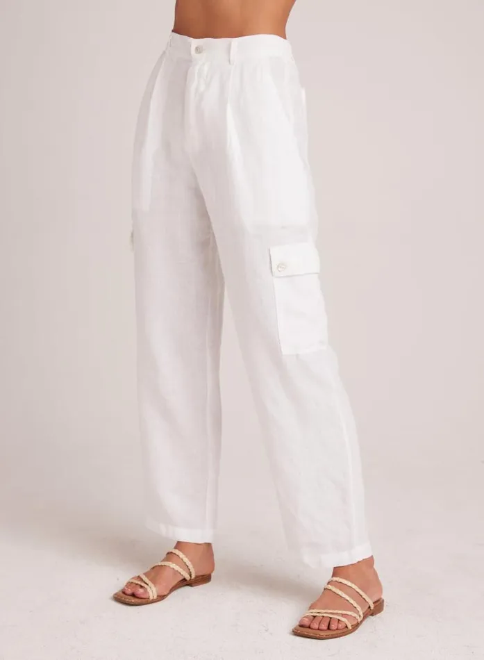 Pleated Linen Cargo Trousers 8211 White Women Bella Dahl Pants Pleated Linen Cargo Trousers 8211 White Women Bella Dahl Pants