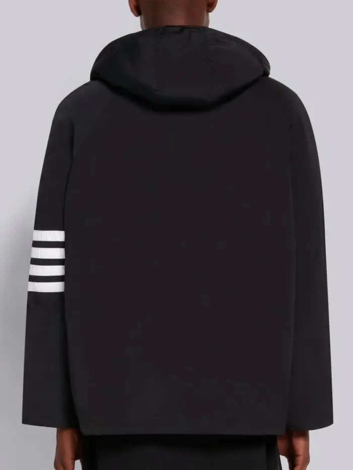 Poly Twill 4bar Football Sideline Parka Black Men Thom Browne Outerwear