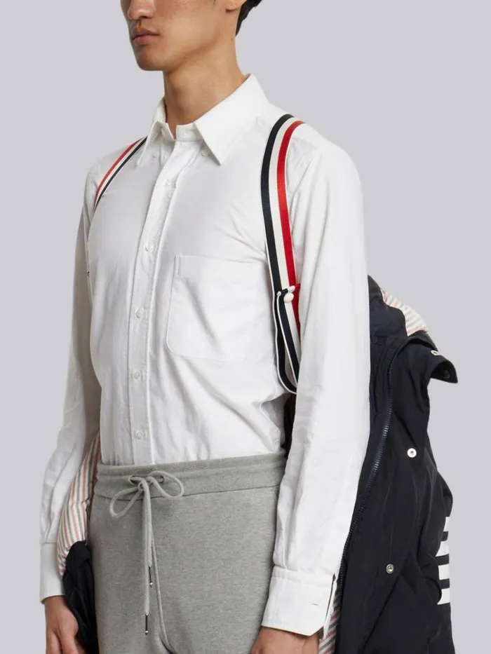 Poly Twill 4bar Sideline Football Parka Navy Men Thom Browne Outerwear