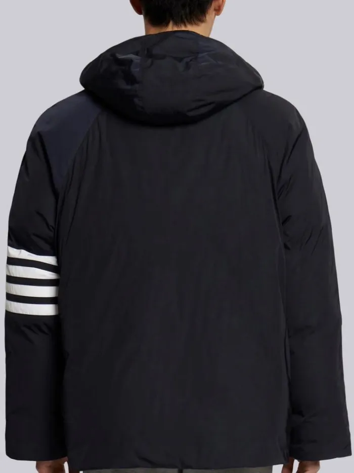 Poly Twill 4bar Sideline Football Parka Navy Men Thom Browne Outerwear
