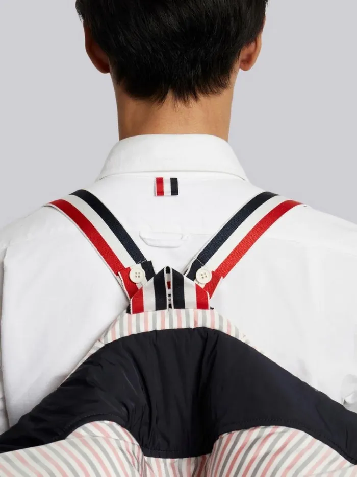Poly Twill 4bar Sideline Football Parka Navy Men Thom Browne Outerwear