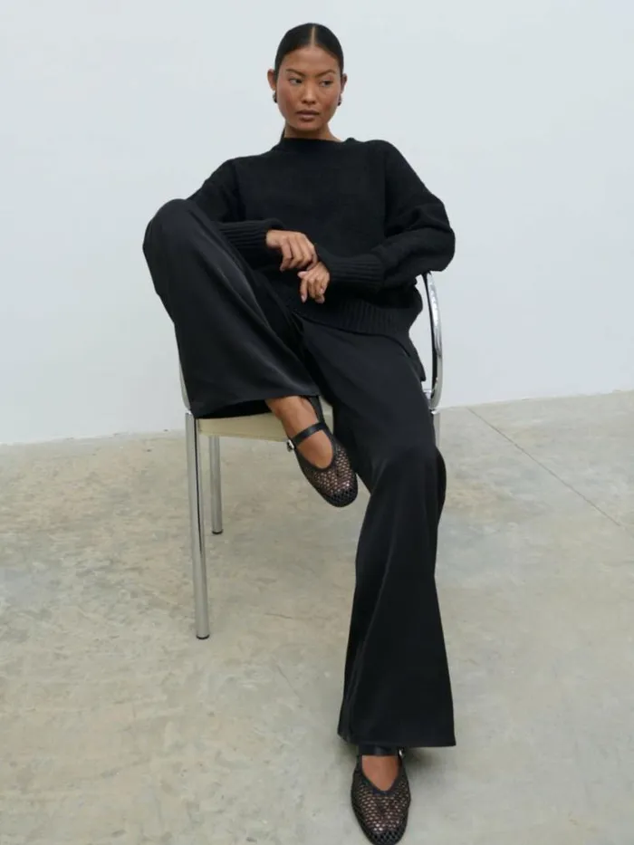Pretty Lavish Bottoms Breya Satin Drawstring Trousers Black 8211 Women