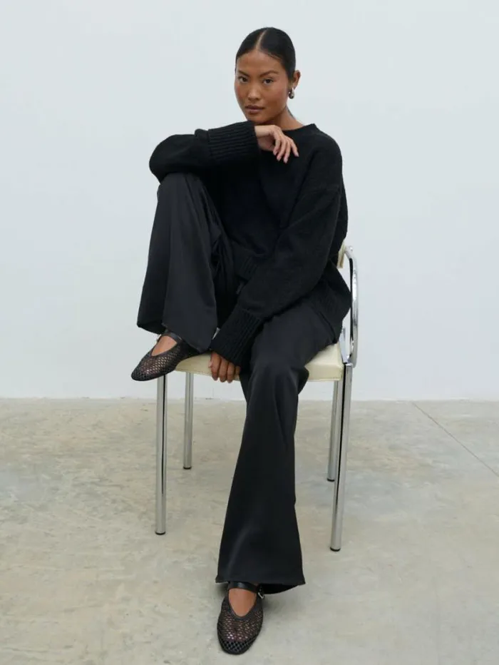 Pretty Lavish Bottoms Breya Satin Drawstring Trousers Black 8211 Women