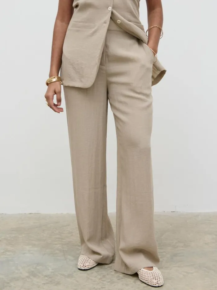 Pretty Lavish Bottoms Remy Trousers Beige 8211 Women
