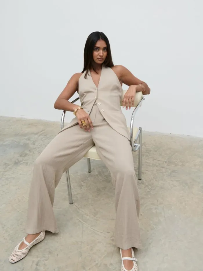 Pretty Lavish Bottoms Remy Trousers Beige 8211 Women