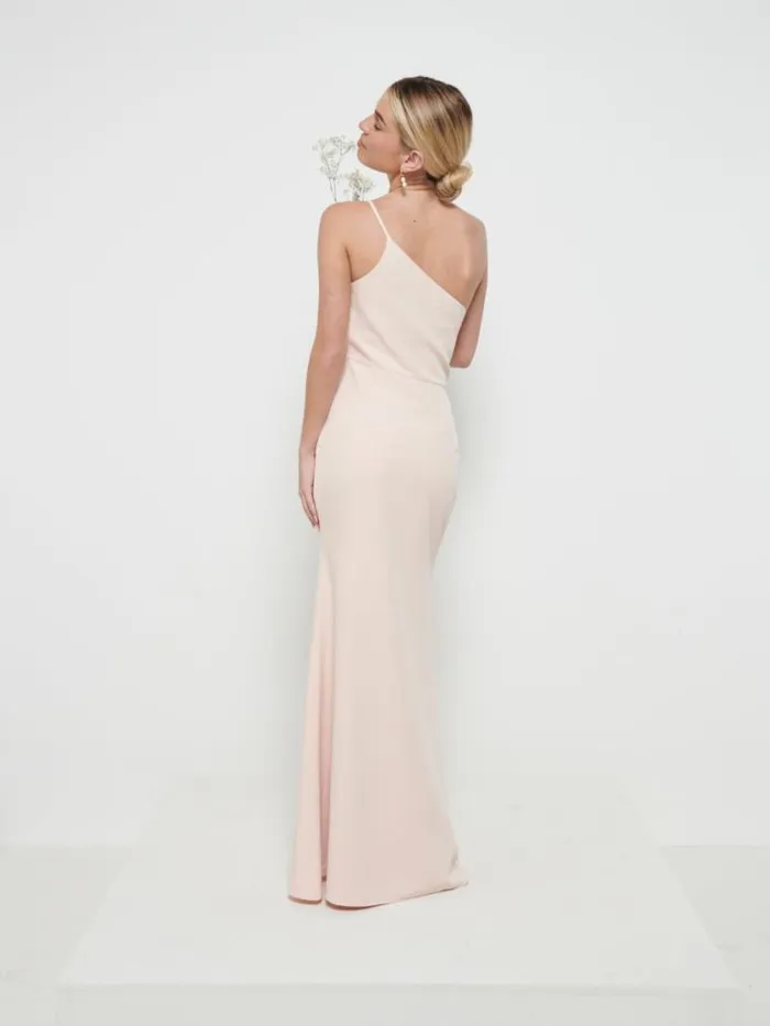 Pretty Lavish Bridesmaid Dresses Amelia Crepe Maxi Bridesmaid Dress Blush 8211 Women