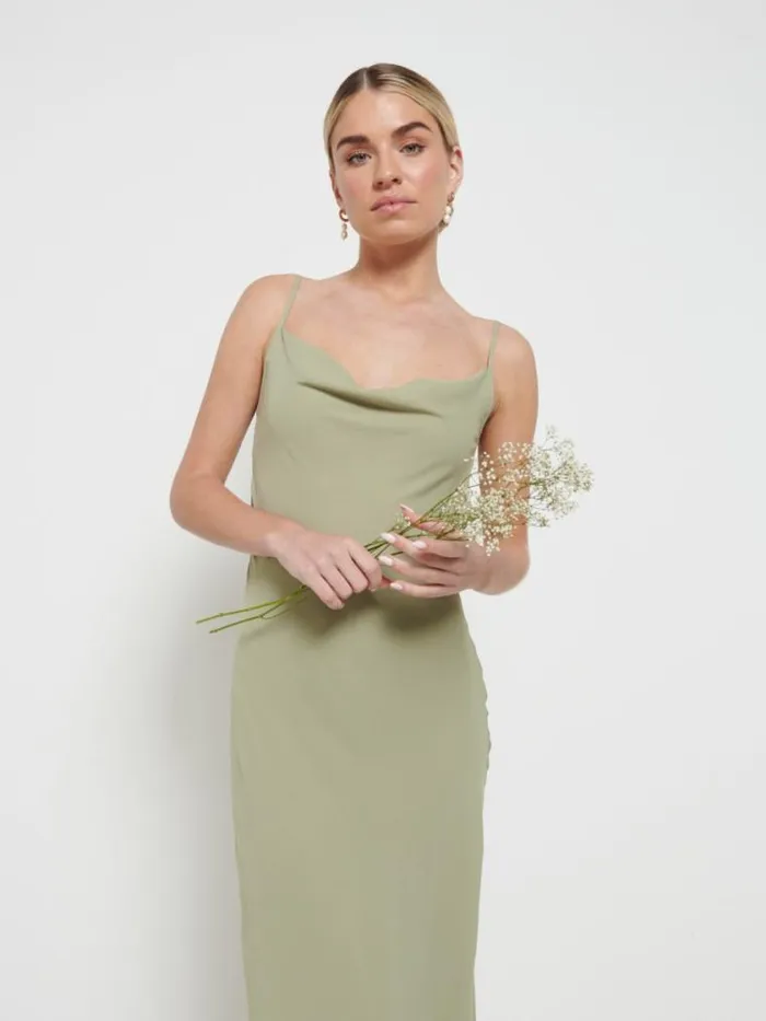 Pretty Lavish Bridesmaid Dresses Keisha Chiffon Maxi Bridesmaid Dress Olive 8211 Women