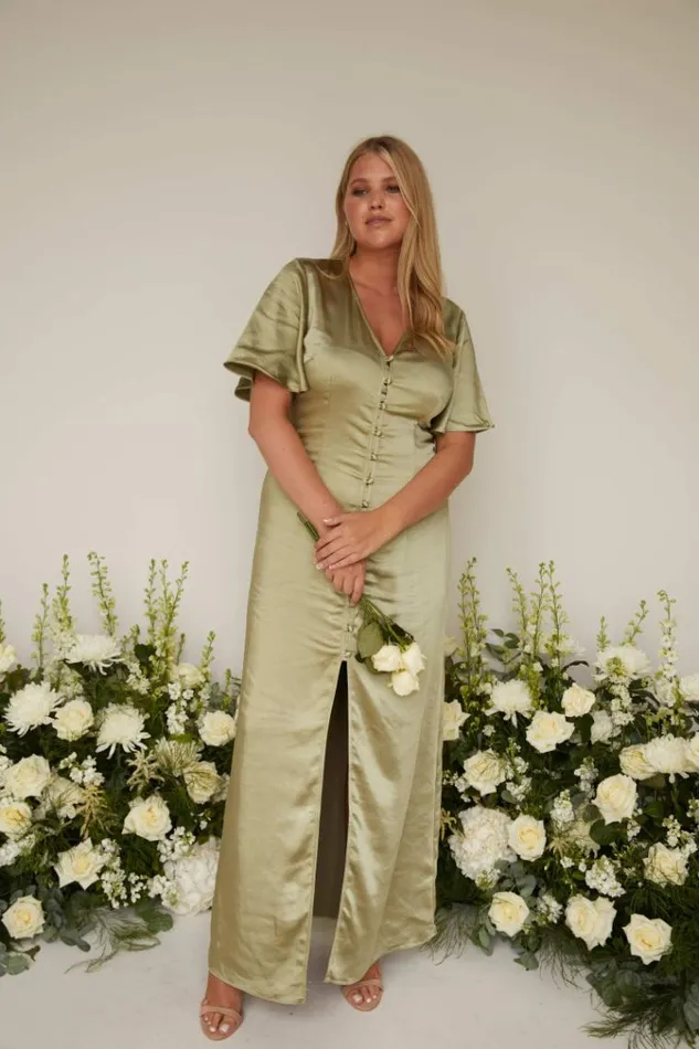 Pretty Lavish Bridesmaid Dresses Naya Maxi Bridesmaid Dress Olive 8211 Women