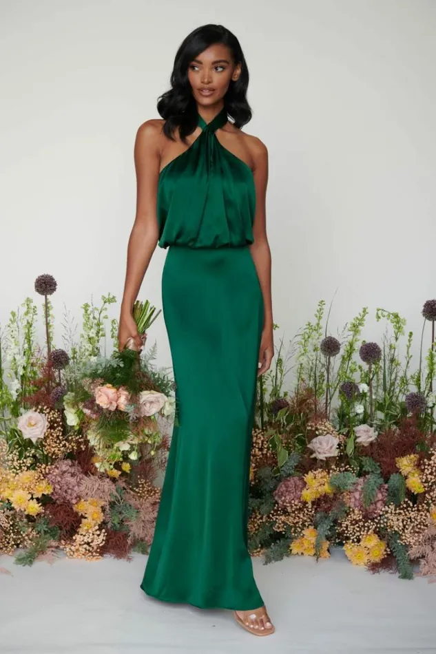 Pretty Lavish Bridesmaid Dresses Sammie Recycled Maxi Bridesmaid Dress Emerald 8211 Women